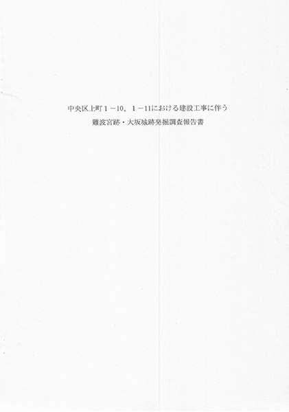 埋蔵文化財本掘調査報告書